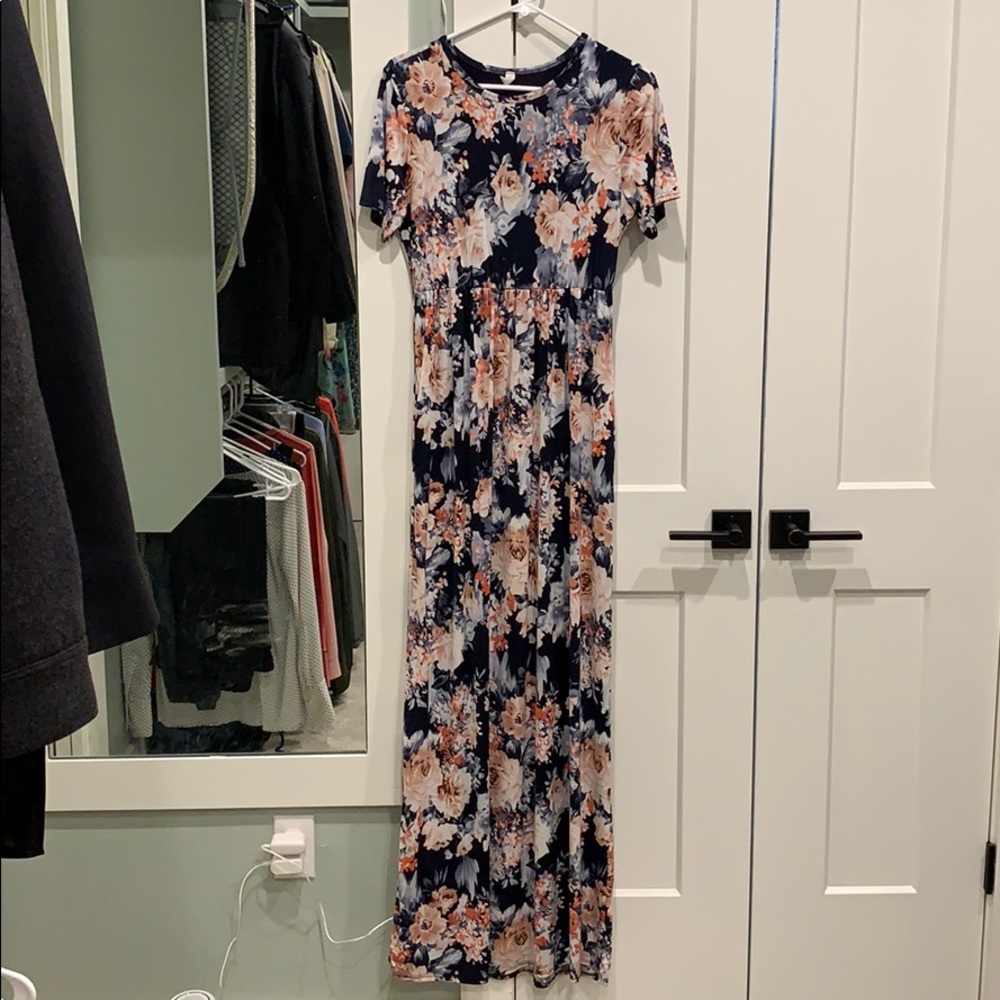 Maternity maxi dress - pink blush S